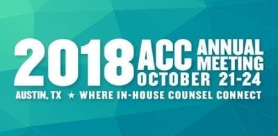 2018 ACC Annual Logo ACC Annual Meeting 2018 Enterprise Legal Management